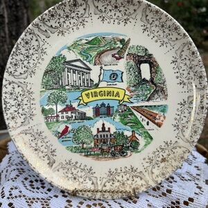 Vintage Virginia Souvenir Plate